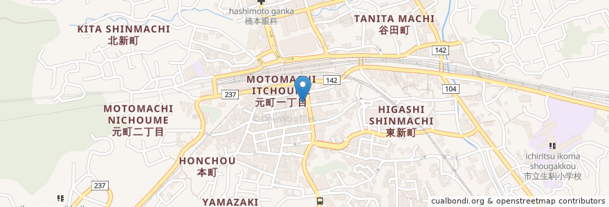Mapa de ubicacion de アール薬局 en 日本, 奈良県, 生駒市.