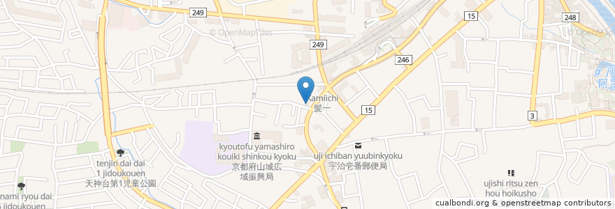 Mapa de ubicacion de くめ歯科クリニック en Japón, Prefectura De Kioto, 宇治市.