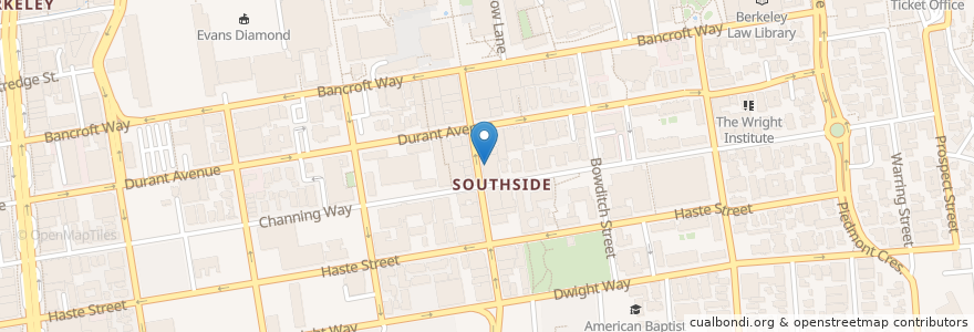 Mapa de ubicacion de Tako Sushi en Amerika Birleşik Devletleri, Kaliforniya, Alameda İlçesi, Berkeley.
