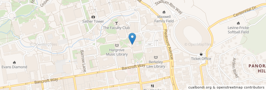 Mapa de ubicacion de Ong & Ong Plaza en Amerika Syarikat, California, Alameda County, Berkeley.