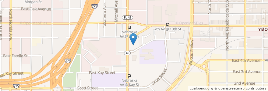 Mapa de ubicacion de New Salem Primitive Baptist Church en 美利坚合众国/美利堅合眾國, 佛罗里达州/佛羅里達州, Hillsborough County, Tampa.