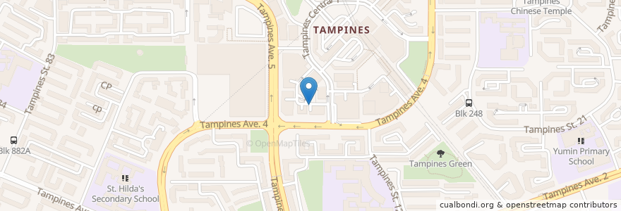 Mapa de ubicacion de UOB Tampines Centre Carpark en Singapore, Northeast.