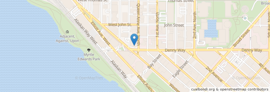 Mapa de ubicacion de Broadfork Cafe en アメリカ合衆国, ワシントン州, King County, Seattle.