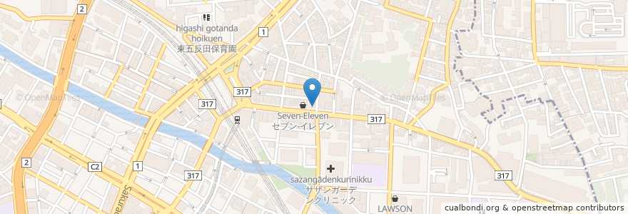 Mapa de ubicacion de 西元歯科 en 日本, 東京都, 品川区.