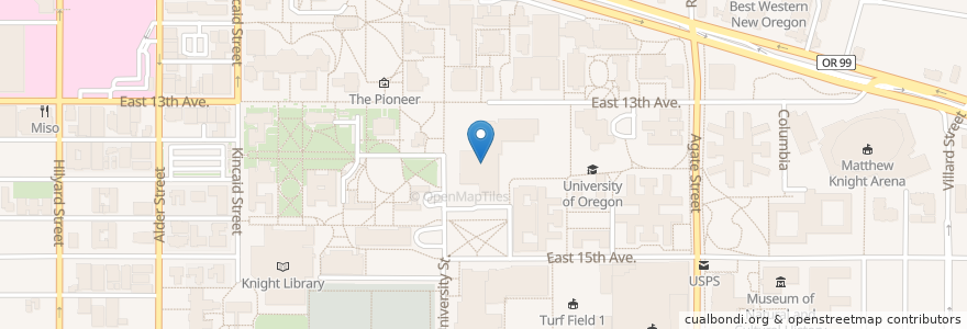Mapa de ubicacion de Toxic Wings en United States, Oregon, Lane County, Eugene.
