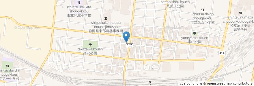 Mapa de ubicacion de イオ信用組合 沼津支店 en Japon, Préfecture De Shizuoka, Numazu.
