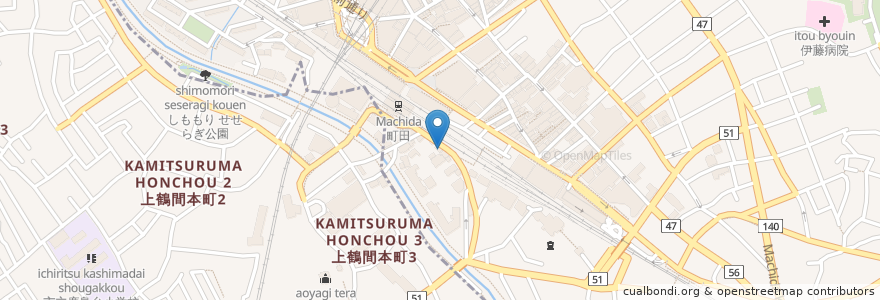 Mapa de ubicacion de ねこのみせ en Japão, Tóquio, 町田市.