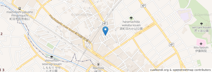 Mapa de ubicacion de 原6酒場 en Japón, Tokio, Machida.
