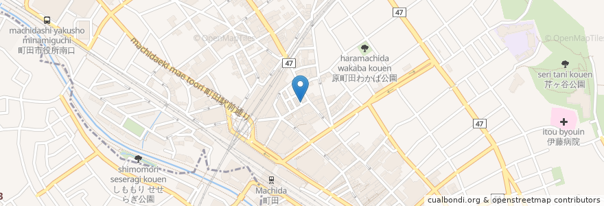 Mapa de ubicacion de りそな銀行 en 일본, 도쿄도, 町田市.