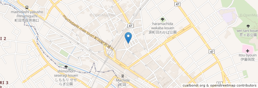 Mapa de ubicacion de くしやき処 月とん en 일본, 도쿄도, 町田市.