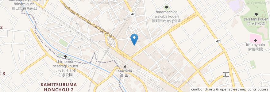 Mapa de ubicacion de ファーストキッチン･ウェンディーズ en Japan, Tokyo, Machida.