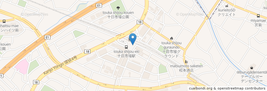 Mapa de ubicacion de ドトールコーヒーショップ en اليابان, كاناغاوا, 横浜市, 緑区.