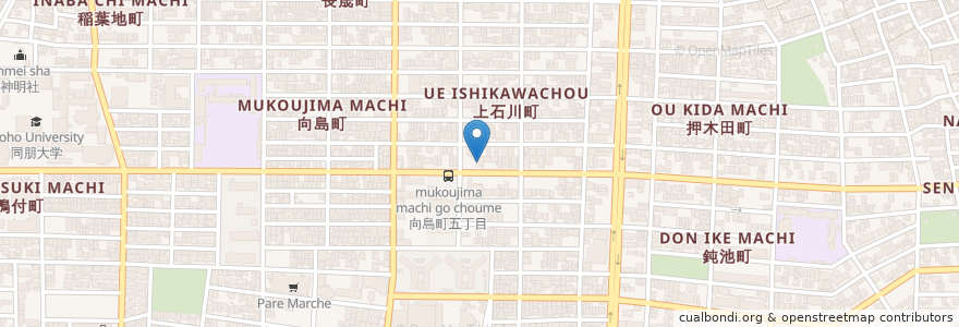 Mapa de ubicacion de 岡地外科 en Japonya, 愛知県, 名古屋市, 中村区.