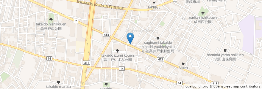 Mapa de ubicacion de 春夏秋要 en Japan, Tokio, 杉並区.