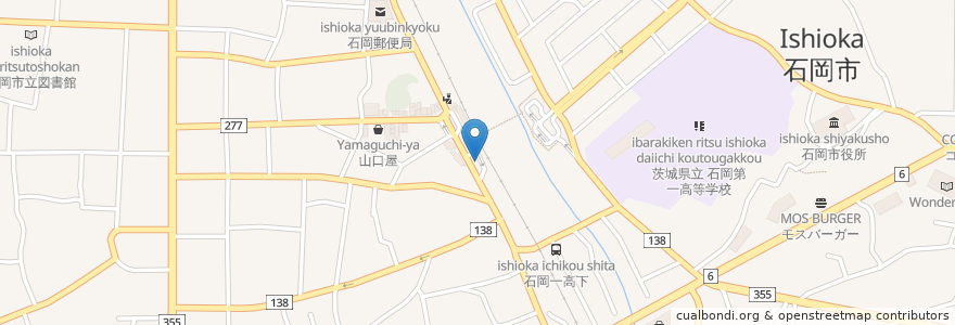 Mapa de ubicacion de 石岡駅 en Japon, Préfecture D'Ibaraki, 石岡市.