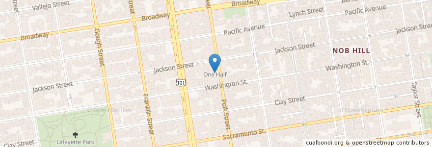 Mapa de ubicacion de The UPS Store en アメリカ合衆国, カリフォルニア州, サンフランシスコ, San Francisco.
