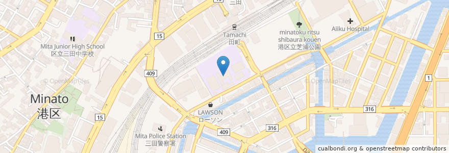 Mapa de ubicacion de Tokyo Institute of Technology High-School of Science & Technology en 日本, 東京都, 港区.
