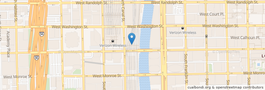 Mapa de ubicacion de Starbucks en 美利坚合众国/美利堅合眾國, 伊利诺伊州 / 伊利諾州, 芝加哥.