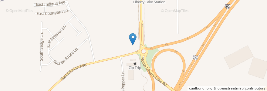 Mapa de ubicacion de True Legends Grill en United States, Washington, Spokane County, Liberty Lake.