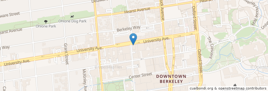 Mapa de ubicacion de Au Coquelet Cafe en Amerika Syarikat, California, Alameda County, Berkeley.