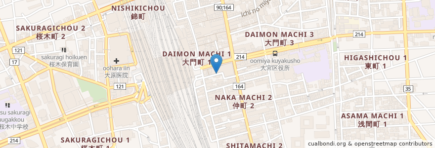 Mapa de ubicacion de コインロッカー en Japón, Prefectura De Saitama, Saitama, Omiya.