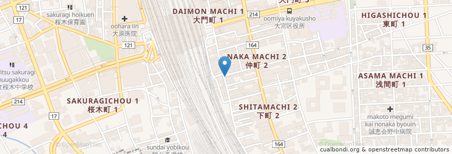 Mapa de ubicacion de CoCo壱番屋 en 日本, 埼玉県, さいたま市, 大宮区.