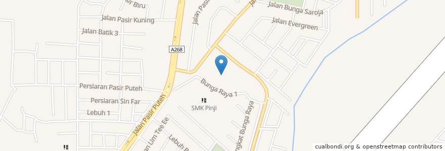 Mapa de ubicacion de SK Pinji en Malaysia, Perak.