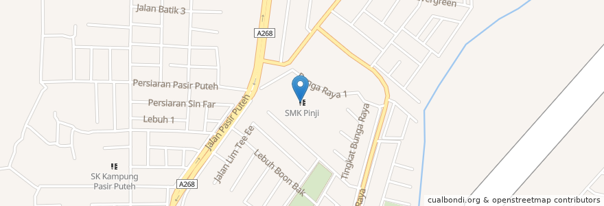Mapa de ubicacion de SMK Pinji en 말레이시아, 페락.