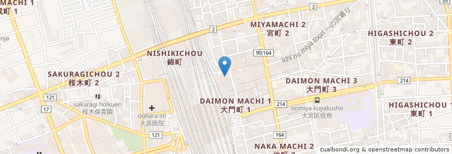 Mapa de ubicacion de Office 7F en Japonya, 埼玉県, さいたま市, 大宮区.