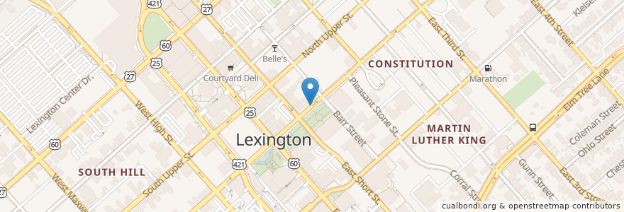 Mapa de ubicacion de Barr & N Limestone en Amerika Birleşik Devletleri, Kentucky, Fayette County, Lexington.