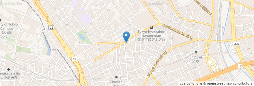 Mapa de ubicacion de BASE en اليابان, 東京都, 渋谷区.