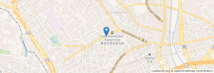 Mapa de ubicacion de まーさんの家 en 日本, 东京都/東京都, 渋谷区.