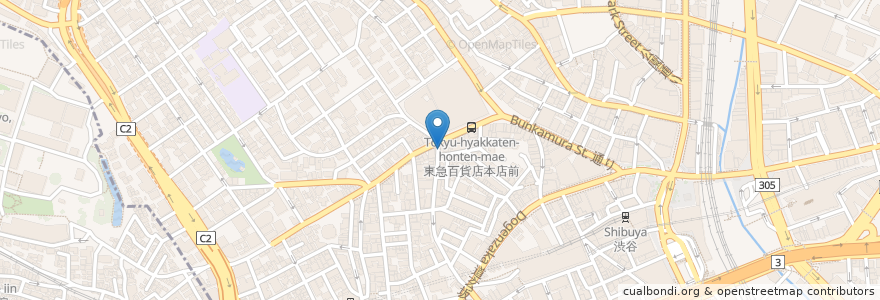 Mapa de ubicacion de 道玄家 en Japan, Tokio, 渋谷区.
