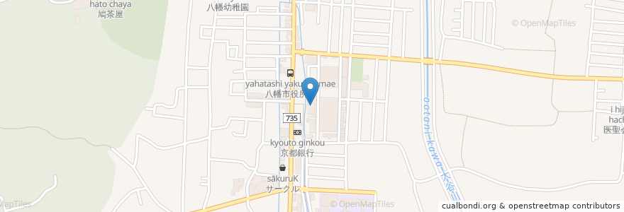 Mapa de ubicacion de 八幡市役所分庁舎 en Japan, Präfektur Kyōto, 八幡市.