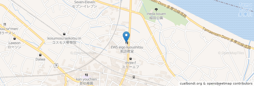 Mapa de ubicacion de EWS英語教室 en 일본, 가나가와현, 川崎市, 多摩区.