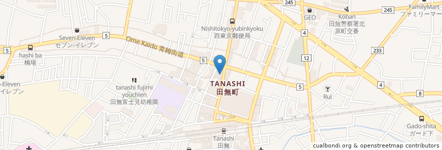 Mapa de ubicacion de マクドナルド en ژاپن, 東京都, 西東京市.