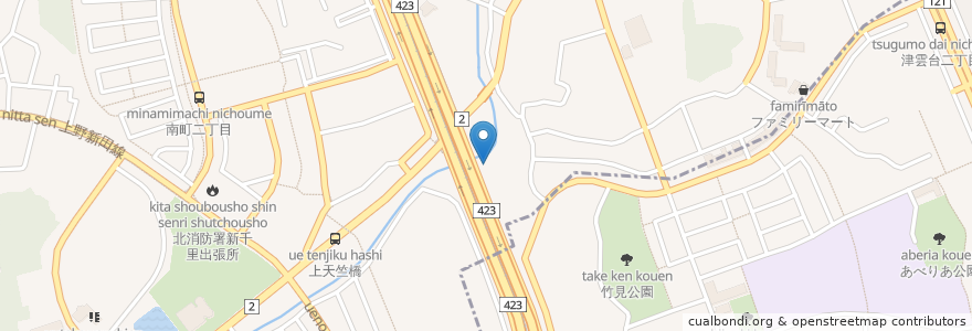 Mapa de ubicacion de ステーキハウス 華 en Japón, Prefectura De Osaka, 豊中市.