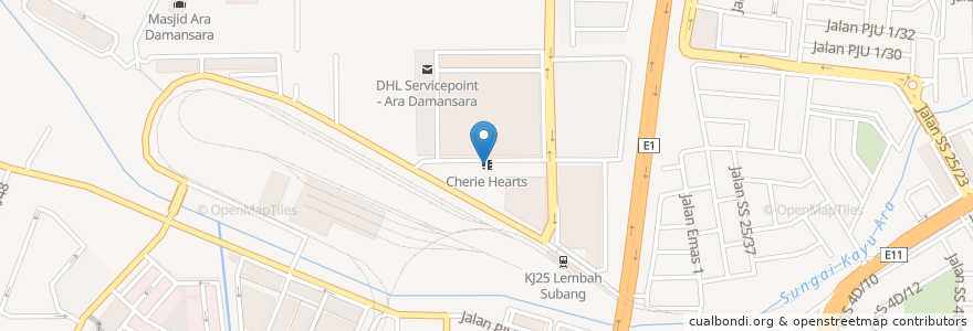 Mapa de ubicacion de Cherie Hearts en マレーシア, セランゴール, Petaling Jaya.