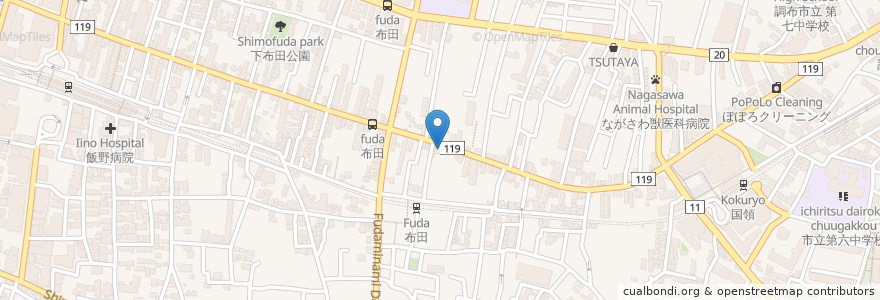 Mapa de ubicacion de 8-6 en Japão, Tóquio, 調布市.