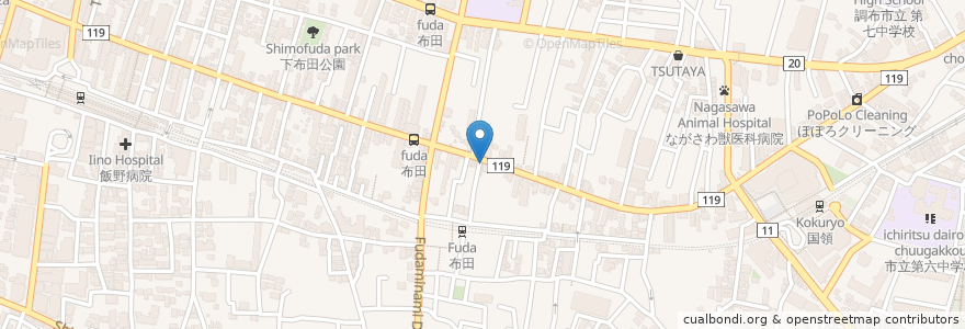 Mapa de ubicacion de 8-7 en 日本, 东京都/東京都, 調布市.