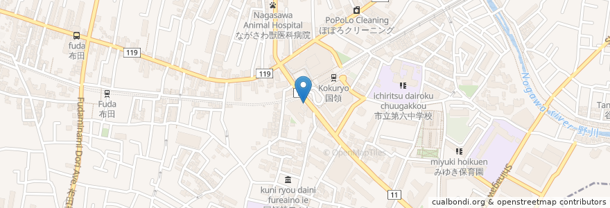 Mapa de ubicacion de 8-19 en 일본, 도쿄도, 調布市.