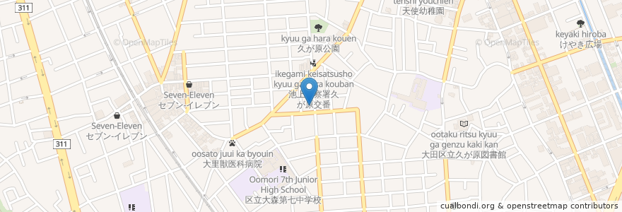 Mapa de ubicacion de 河崎デンタルクリニック en Japan, Tokio, 大田区.
