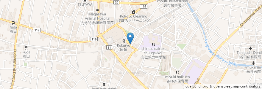 Mapa de ubicacion de 2-5 en 일본, 도쿄도, 調布市.