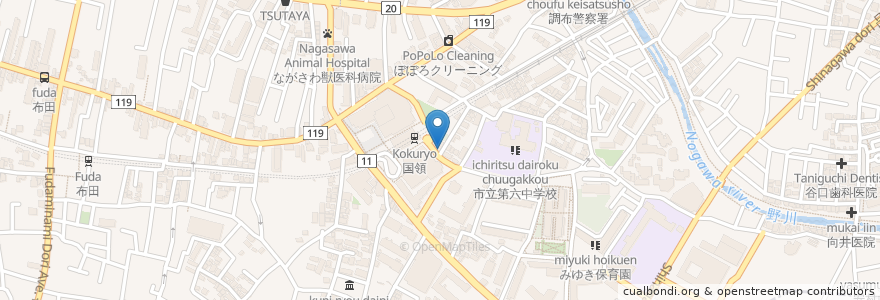 Mapa de ubicacion de 2-6 en Jepun, 東京都, 調布市.