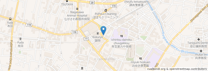 Mapa de ubicacion de 2-8 en اليابان, 東京都, 調布市.