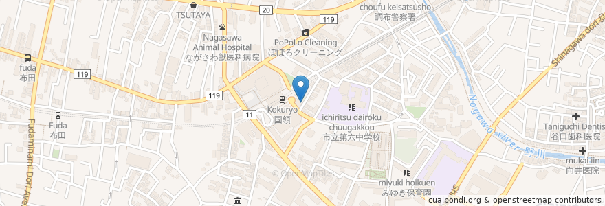 Mapa de ubicacion de 2-10 en ژاپن, 東京都, 調布市.