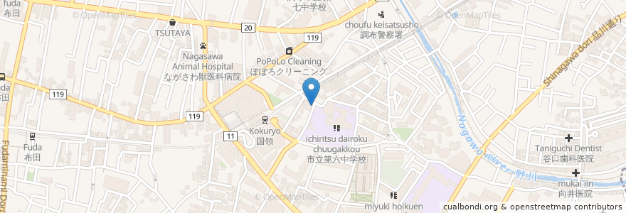 Mapa de ubicacion de 2-15 en ژاپن, 東京都, 調布市.