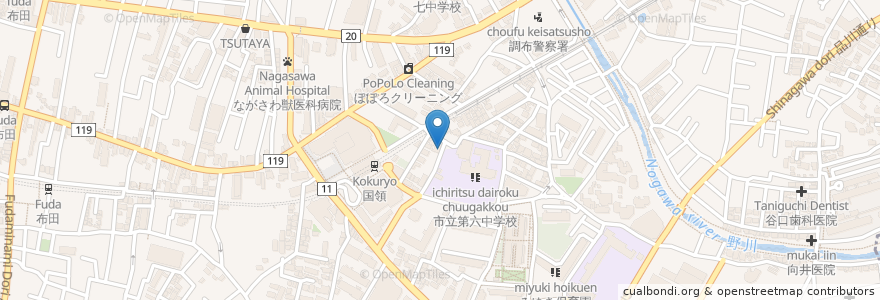 Mapa de ubicacion de 2-16 en Giappone, Tokyo, 調布市.