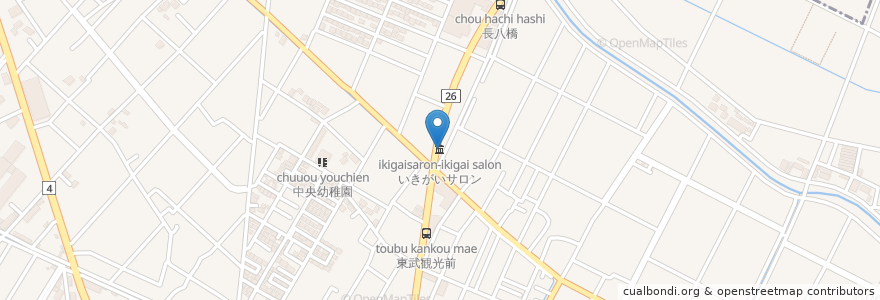 Mapa de ubicacion de いきがいサロン-ikigai salon en 日本, 埼玉県, 北葛飾郡, 杉戸町.