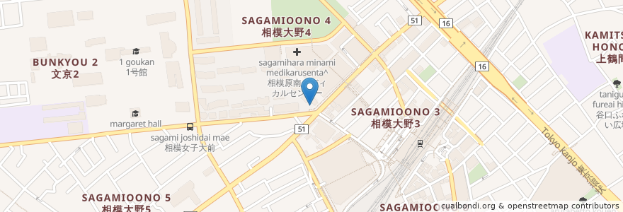 Mapa de ubicacion de ウエルシア横自販機 en Japon, Préfecture De Kanagawa, 相模原市, 南区.